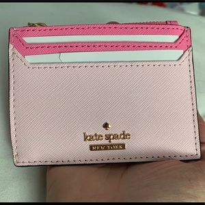 Kate Spade pink Cameron street card holder
